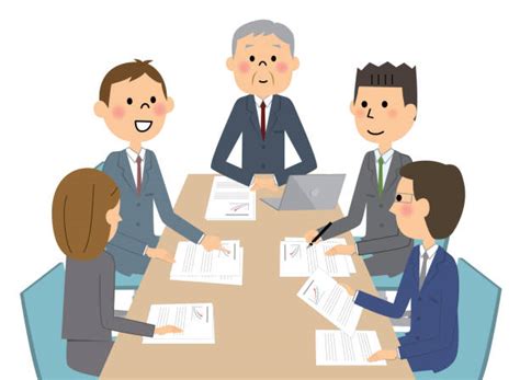 Staff Meeting Illustrations Royalty Free Vector Graphics