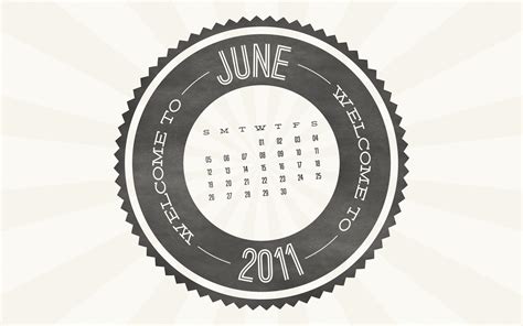 June 2011 Desktop Calendar Wallpaper Paper Leaf