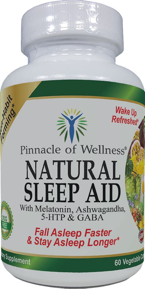 Natural Sleep Aid Melatonin Ashwagandha 5 Htp Gaba Pinnacle Of Wellness
