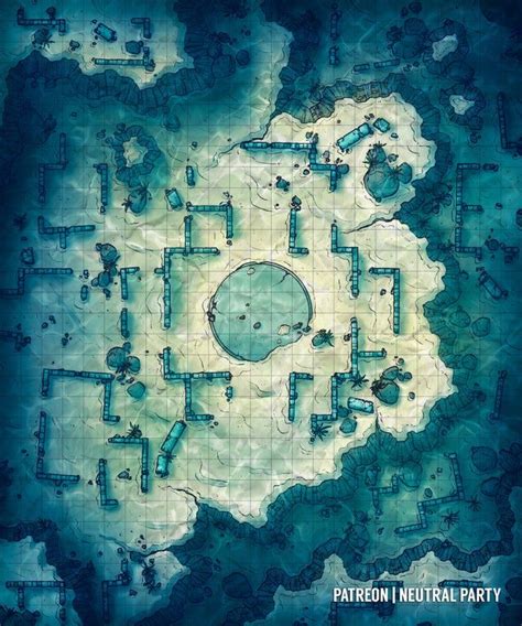 Sunken Ruins Battlemap Dungeonsanddragons Dnd World Map Dungeon