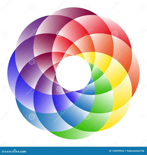 Rainbow Circle Logo Stock Vector Illustration Of Frame 120099963