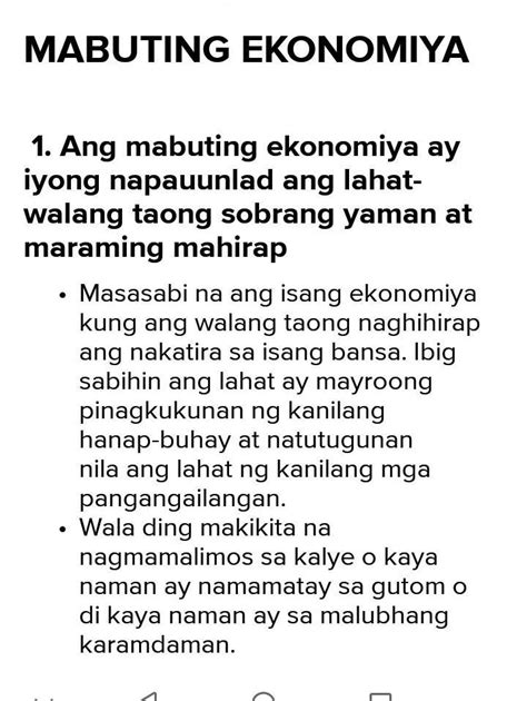 Ano Ang Katangian Ng Mabuting Ekonomiya Ekonomiya Mundo Vrogue