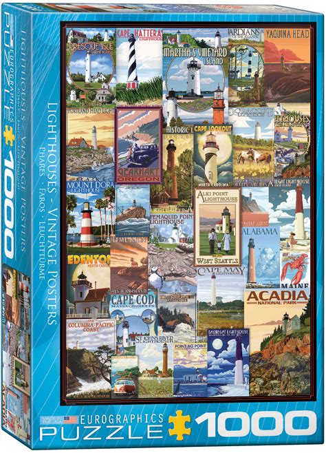 Puzzles Eurographics 6000 0754 Travel Usa Vintage Ads 1000 Piece Puzzle