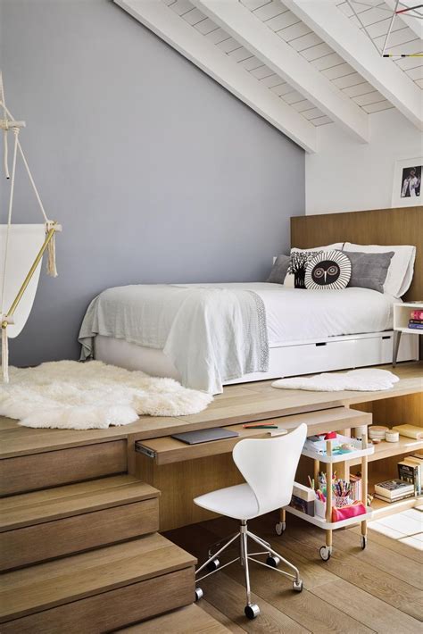 Most teen rooms are too small for a couch or comfy armchair. These Loft Bedrooms Are Intimidatingly Cool | Loft style ...