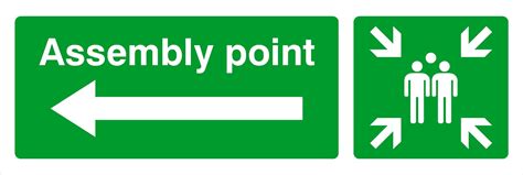 Shop Today For This Assembly Point Sign With Left Arrow Shop For A