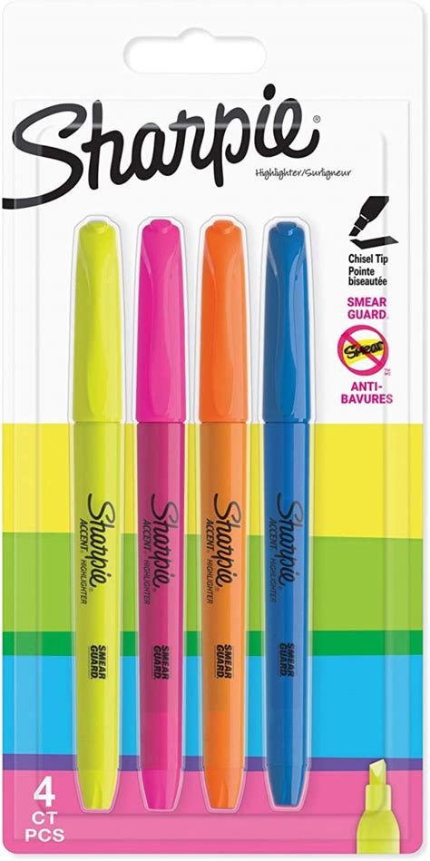 Sharpie Gel Highlighters Assorted Colours 4 Pack The Vmall