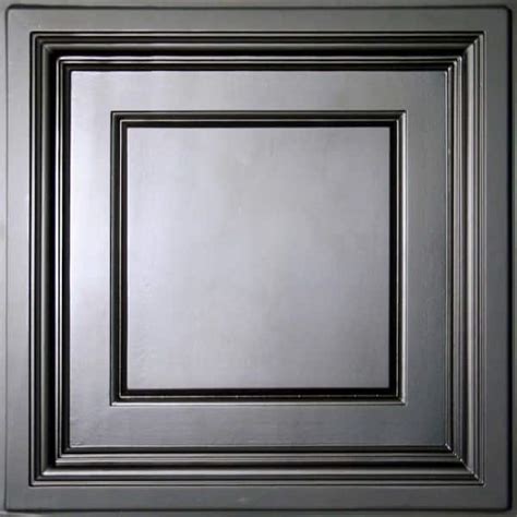 Ceilume Madison Black 2 Ft X 2 Ft Lay In Coffered Ceiling Panel Case