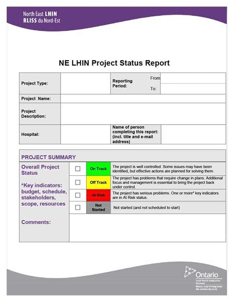 Project Weekly Status Report Template Excel Sample Professional Template