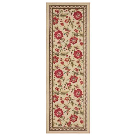 Ottomanson House Collection Non Slip Rubberback Floral Design 2x5