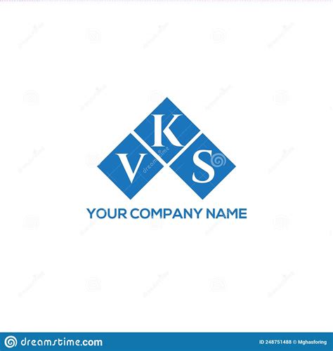 Design Do Logotipo Da Letra Vks Em Fundo Branco Conceito De Logotipo