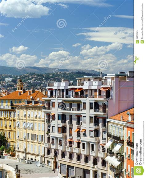 New Apartments And Old Villas In Nice Stock Image Image Of Colorful Travel