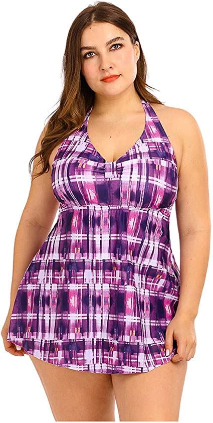 Fdgf Womens Conservative Plus Size Tie Dye Printed Two Piece Swimsuit Plus Size Swimsuits For