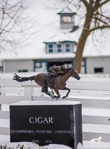 Cigars Monument In The Snow At Kentucky Horse Park Kentucky Horse