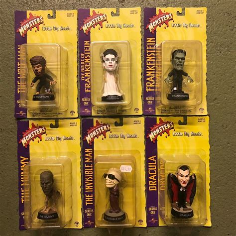 little big heads figures universal monsters series 1 new lot of 6 characters ebay