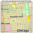 Aerial Photography Map of Evergreen Park, IL Illinois