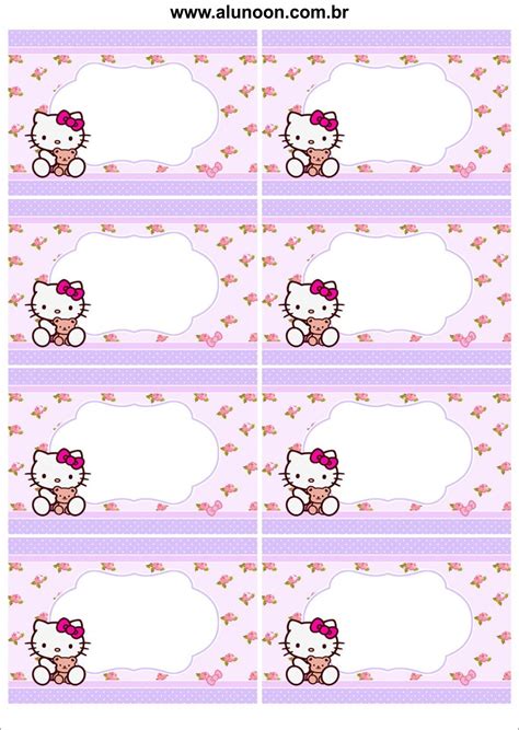 33 Etiquetas Para Imprimir Aluno On Coisas Da Hello Kitty