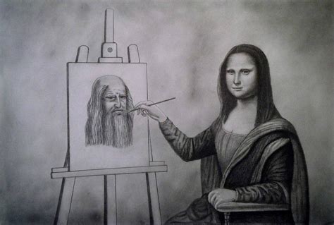 Mona Lisa Painting The Portrait Of Leonardo Da Vinci