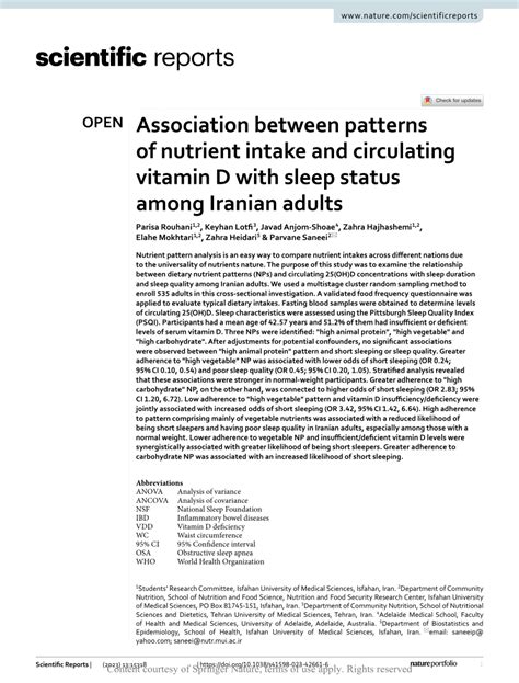 Pdf Association Between Patterns Of Nutrient Intake And Circulating