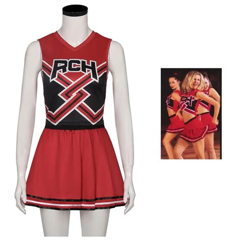 Bring It On Cosplay Costume Cheerleader Movie Rch Printed Top Skirt Beautiful Girl Cheerleaders