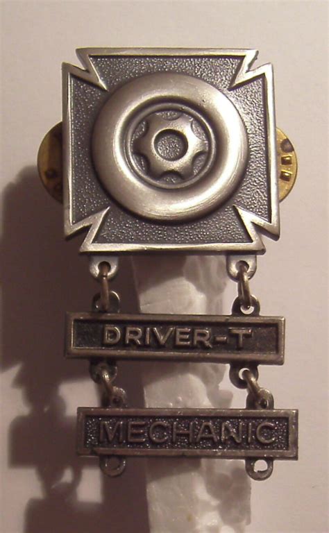 Us Army Qualification Driver And Mechanic Badge And Driver T And Mechanic