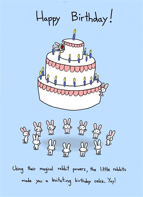 Happy Birthday Rabbit Cake Card Happy Birthday Bunny Cute Happy