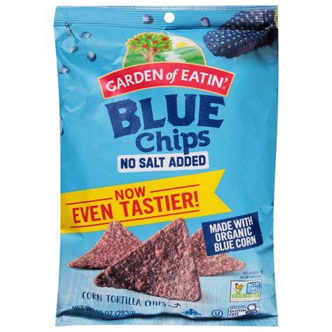 save on garden of eatin tortilla chips blue no salt added all natural organic order online