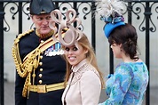 Prince Andrew, his daughters and their hats arrive at royal wedding ...