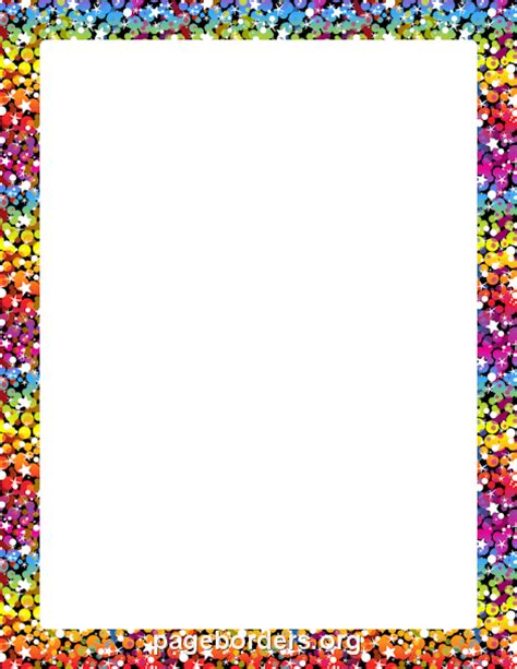 Rainbow Glitter Border Clip Art Page Border And Vector
