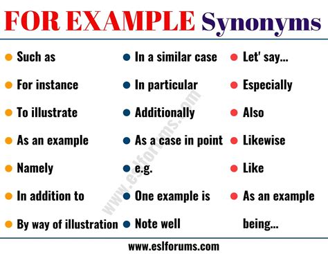 For Example Synonym 20 Useful Synonyms For For Example With Examples