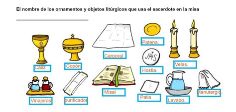 El Nombre De Los Ornamentos Y Objetos Litúrgicos Que Usa El Sacerdote