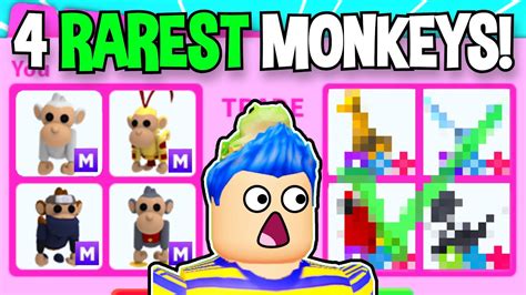 Trading The 4 Rarest Mega Monkeys In Adopt Me Rich Roblox Adopt
