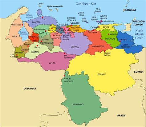 Lista 94 Foto Mapa De Venezuela Con Estados Y Capitales Alta
