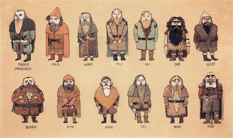 Here Are The Dwarves From The Hobbit I Had Been Green Ink