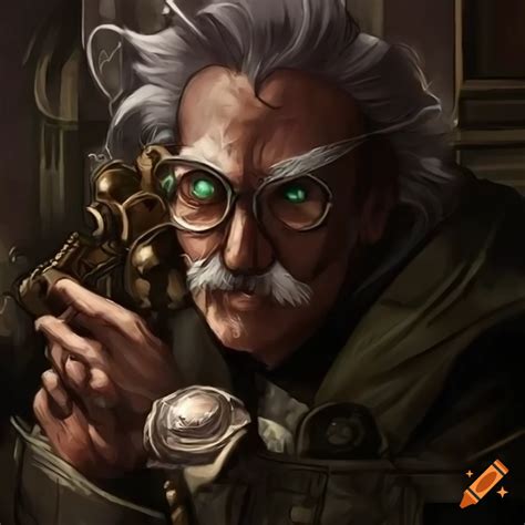 Mysterious Steampunk Anime Grandfather On Craiyon
