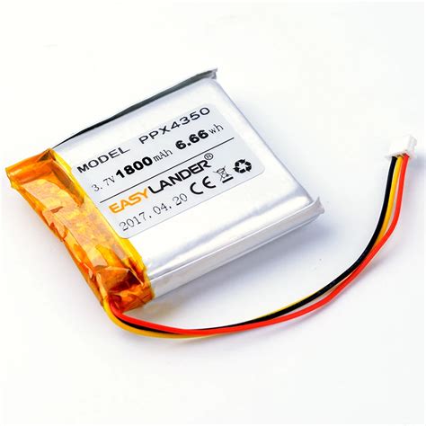 Easylander Replacement 3 7V 1800mAh Rechargeable Li Polymer Li Ion