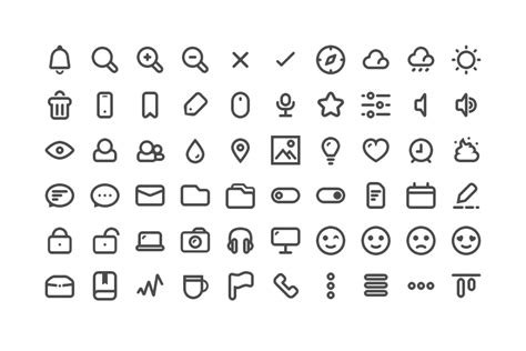 100 Free Minimal Line Icons Free Design Resources