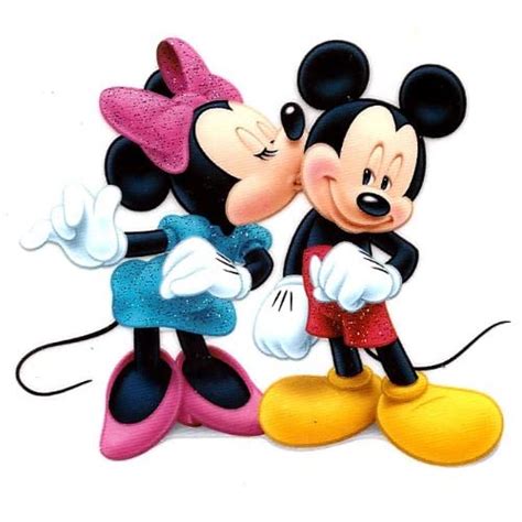 Minnie Mouse Kissing Mickey Mouse Disney Iron On Transfer