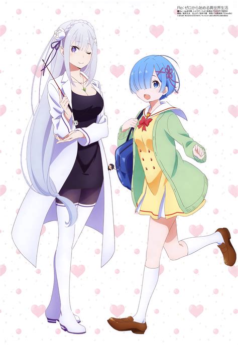 Rem And Emilia Re Zero Kara Hajimeru Isekai Seikatsu And More Drawn
