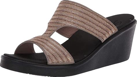 Skechers Rumble On Bling Gal Womens Sandals Wedges Gold 2 Amazon Co Uk