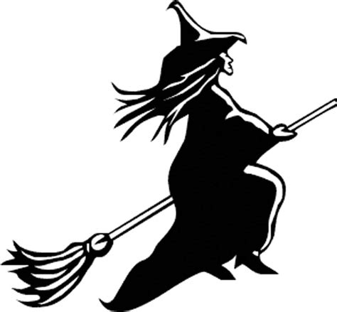 Witch On Broom Silhouette At Getdrawings Free Download