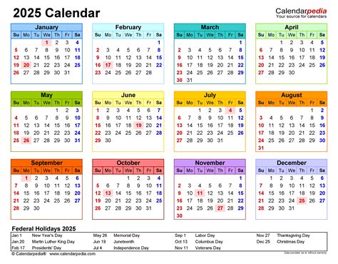 2025 Calendar Editable
