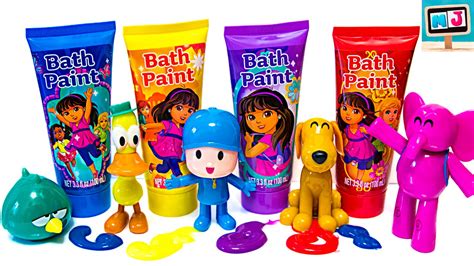 Learn Colors With Pocoyo Kids Bath Paint Dora The Explorer Pocoyo Bath