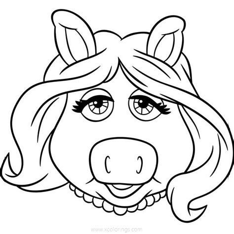 Muppets Coloring Pages Miss Piggy - XColorings.com