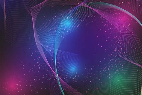 Abstract Line Wave And Particle Background Modern Design