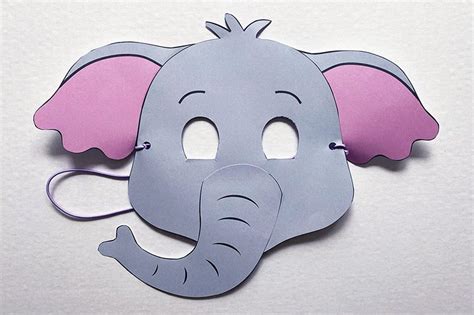 Printable Elephant Mask Kids Crafts Fun Craft Ideas Firstpalette