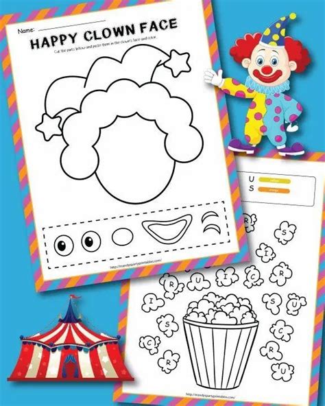 Preschool Circus Printable Pack Mandys Party Printables Circus