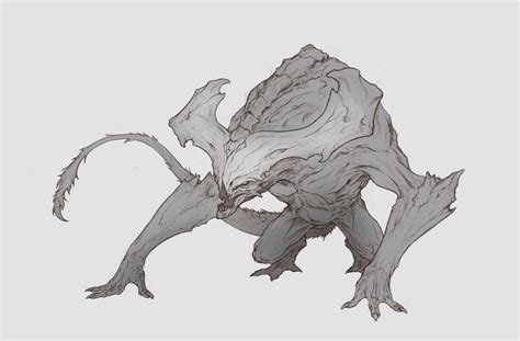 Artstation Monster Sketch Tanneko Concepto De Arte De Criatura