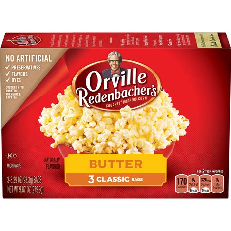 4 Pack Orville Redenbachers Microwave Popcorn Butter 329 Oz 3 Ct
