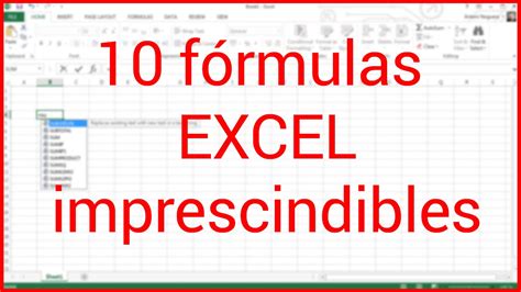 Formulas De Excel Final Youtube