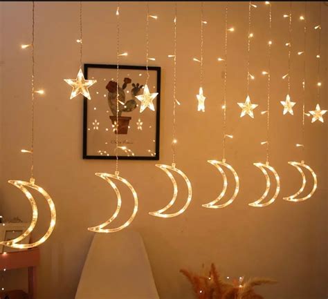 Eid Or Ramadan Decorations Moon And Star Lights Etsy